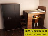 上海全屋家具定制儿童房 衣柜储物书柜书桌组合现代简约