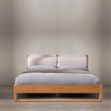 北欧全实木软包床 简约日式布艺白橡木双人床1.8米小户型大床婚床
