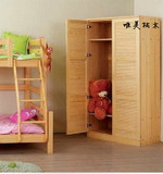 广州清远唯美松木实木家具 二门三门四门百叶门儿童衣柜