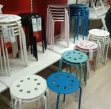 小宝 成都 宜家代购 玛留斯 IKEA 简约现代田园风 凳子 餐椅圆凳