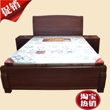 非洲黄金海棠木色 柚木家具全实木床 1.8米床双人床 成人床柚木床