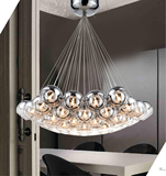 创意个性吊灯LED客厅艺术餐厅灯现代简约卧室楼梯圆球玻璃工程灯