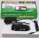 电视AV SVideo端子视频信号BNC转to电脑PC VGA接口信号视频转换器