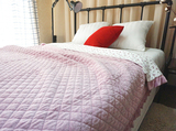 纯棉高级超柔水晶绒毯子 加厚床单床盖绗缝被子 出口韩国空调被