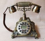 欧式正品仿古免提电话机 蓝屏来电显示电话机 机械铃声时尚复古