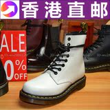 香港直邮代购正品Dr.martens 1460马丁靴8孔白色硬皮经典休闲短靴