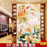 大型定制壁画3D玉雕立体墙画玄关过道走廊背景墙纸环保优质无缝画