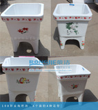 包邮方形拖布池连体陶瓷彩花小号便宜拖把池卫生间阳台墩布池低价