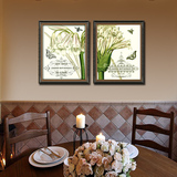 客厅装饰画清新百合现代简约植物花卉玄关餐厅挂画欧美式时尚饰画