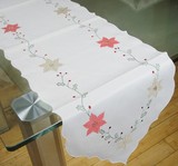 外贸出口原单欧式刺绣花镂空桌旗桌带餐桌茶几隔热垫布装饰品床旗