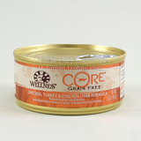 美国Wellness Core 天然无谷物猫罐 鸡+火鸡+鸡肝 156G