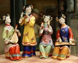 景德镇雕塑瓷工艺品仕女新中式彩绘陶瓷人物摆件 家居饰品摆设