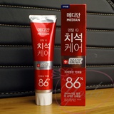 3只包邮 韩国麦迪安86美白牙膏120g红色包装  去牙石牙龈牙周护理