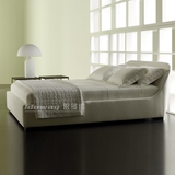 马尔代夫1012 双人床 布艺床 现代简约宜家风格可加液压箱体