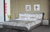 华府家私品牌卧室家具皮床简约1.8米双人床现代时尚软床布艺布床