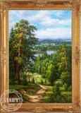 瑞堂 玄关画手绘油画 大尺寸欧式油画风景油画走廊尽头挂画 13067