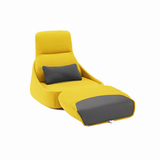北欧单双人折叠设计师沙发 高档多功能布艺沙发创意躺椅懒人沙发