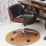 欧式实木电脑椅办公皮艺小巧转椅职员椅家用书房书桌椅子升降创意