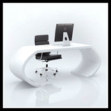 创意时尚书桌烤漆书桌办公桌简约现代风格写字台定做书桌定制