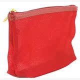 新款雅诗兰黛红石榴系列拆出红色双层网纱化妆包/收纳包/手拿包