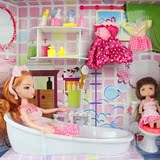 梦幻浴室芭比娃娃套装大礼盒婚纱公主洗澡洋娃娃女孩玩具儿童礼物
