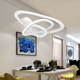 现代简约餐厅灯艺术led环形吊灯办公室客厅创意个性亚克力吊灯