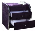 海逸豪庭小尺寸小户型床头柜 紫色床头柜 皮床头柜 圆床头柜