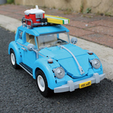 百变创意积木兼容乐高大众甲壳虫汽车模型拼装玩具车儿童益智男孩
