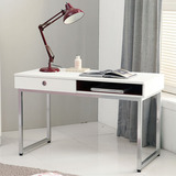 现代简约书桌 单抽屉置物书桌 钢脚架烤漆写字桌 办公桌 居家实用