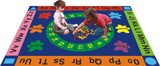 高档晴纶幼儿园必备英文数字益智地毯卡通彩色儿童房爬行地垫订制