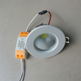 超亮COB一体化LED筒灯射灯白色边2.5寸3寸3.5寸4寸高亮型白光黄光