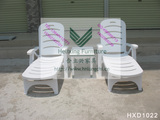 旺季热销桑拿水疗馆泳池塑料躺椅小区户外休闲椅沙滩折叠椅组合件