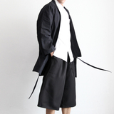 FREEDOM原创 日系  独立设计男女同款 日系暗黑棉麻开襟外套 和服