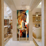 大型壁画 现代客厅 抽象油画 环保防水 个性壁纸 定做墙纸