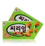 特价 韩国进口饼干 乐天麦片巧克力饼干45g 夹心棋子儿童荞麦果饼