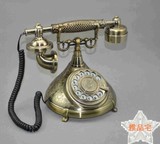 转盘电话机古董电话 老式电话 仿古电话机旋转拨号盘电话机械铃声