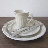 欧式白色浮雕 西餐盘子 外贸陶瓷餐具 餐饮用具 牛排盘 沙拉盘 碗
