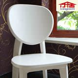 经典韩式餐椅田园风格欧式实木餐椅田园风象牙白色亮光白简约椅子
