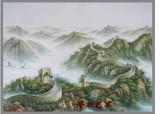 纯手绘、喷绘山水风景、中国名山油画、风水油画