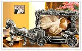 复古欧式古典相框5寸摆台 创意相架 生日结婚礼物 公主的马车