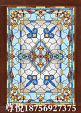 艺术玻璃蒂凡尼欧式风格教堂玻璃屏风双面隔断吊顶玄关门窗背景墙