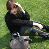 韩国冬新款女羊羔毛棉服羽绒外套夹棉加厚保暖圈圈加绒毛短款外套