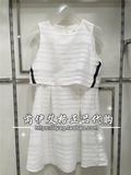 现货包邮 2016艾格淑女专柜夏装新款白色连衣裙160122222-86 449