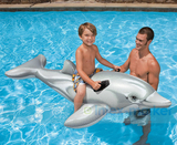 原装正品INTEX大海豚座骑 成人水上戏水玩具 儿童充气动物坐骑