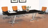 简约时尚现代玻璃办公桌组合办公家具板式会议桌椅洽谈桌培训桌