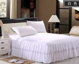 1.5 1.8 2 2.2米床上纯白色全棉床罩花边床裙纯棉床单1.2有四件套