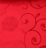 酒店桌布饭店台布 红色钩花牡丹桌布圆桌布1.8米圆形
