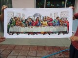 纯手工十字绣成品最后的晚餐加长版耶稣基督教人物挂画特价销售