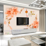 客厅田园立体3D花卉婚房电视背景墙纸无纺布壁纸卧室温馨大型壁画