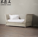 特价美式乡村实木床法式复古创意1.5/1.8米双人婚床公主床可定制